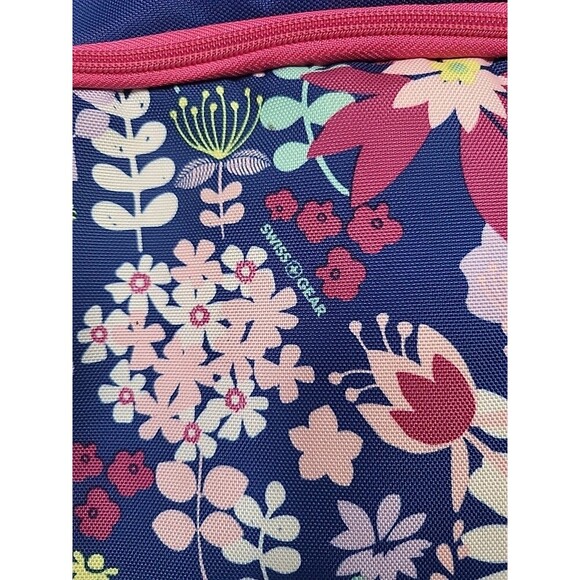 Swiss Gear Backpack Blue, Pink Floral Dragonfly Butterflies Disney Girl Style - Picture 2 of 12